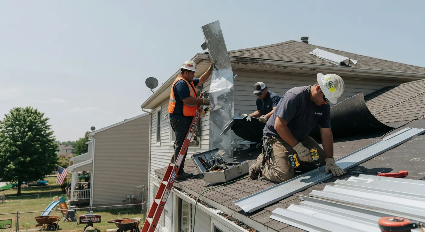 Storm Damage Metal Roof Repair in Burlington Flats, NY